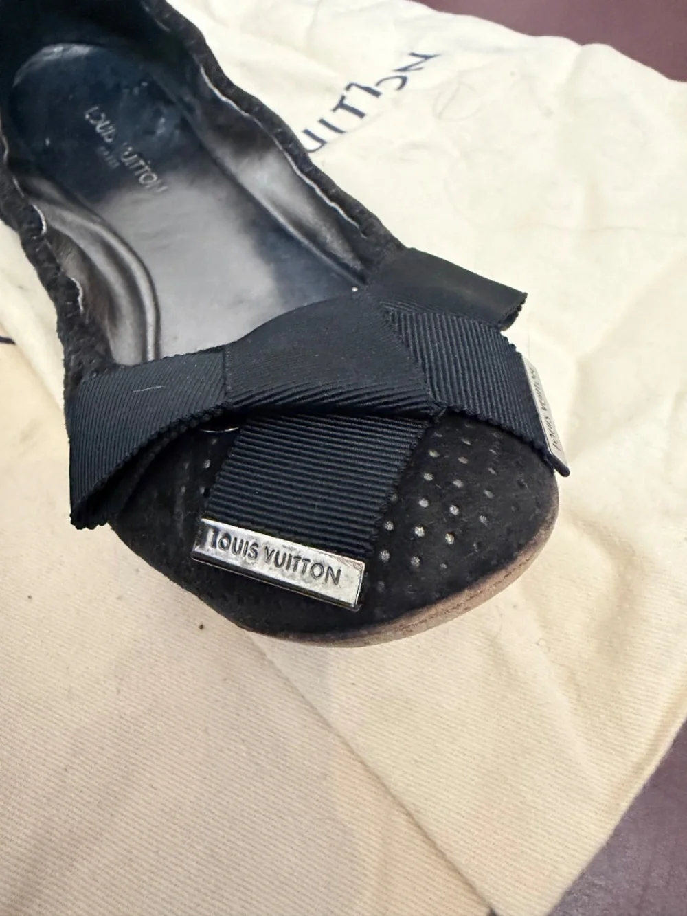 LV Ballerina flat suede